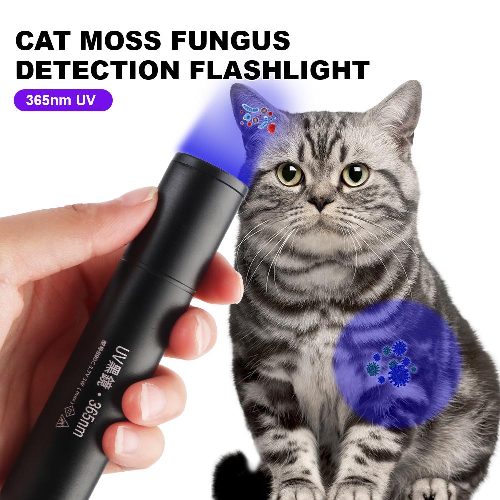 365nm USB Rechargeablec Ultraviolet Torch Pets SV57 Black Light Urine UV Flashlight Universal 3W Cat Tinea Money Ore Scorpion Detection
