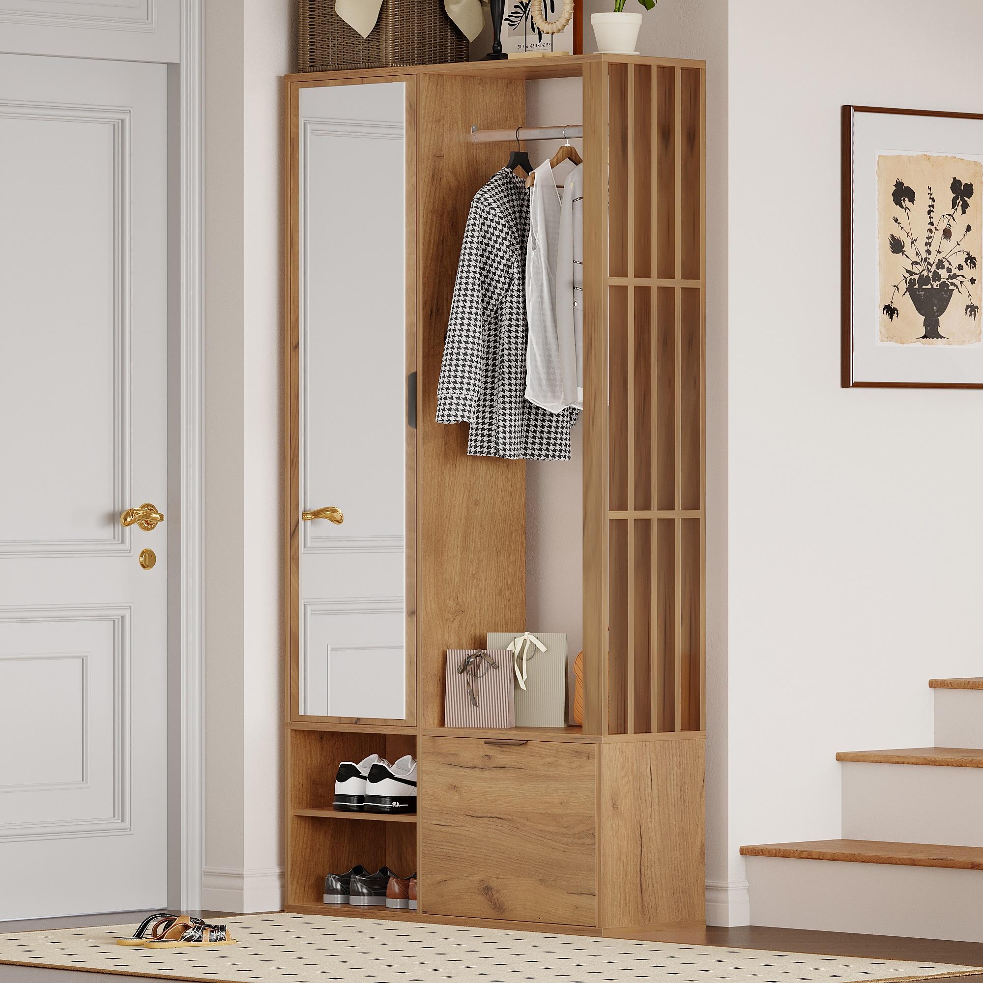 100*33*190cm 6-in-1 Entryway Cabinet for Hanging