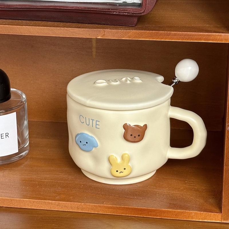 Hochwertige Cartoon-Tasse für beste Freundin Geburtstagsgeschenk für Mädchen Praktische Keramiktasse Frau Geschenk Souvenir