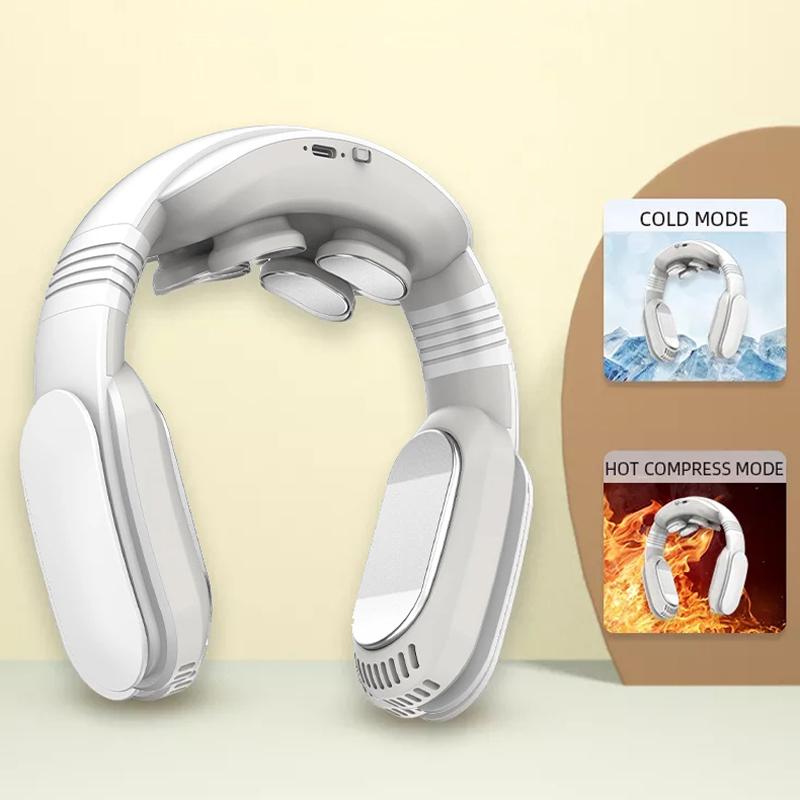 Electric Neck Massager 3 Modes Low Frequency Pulse Vibration Neck Massager Cold And Warm Dual-use Health Care Relaxation Machine