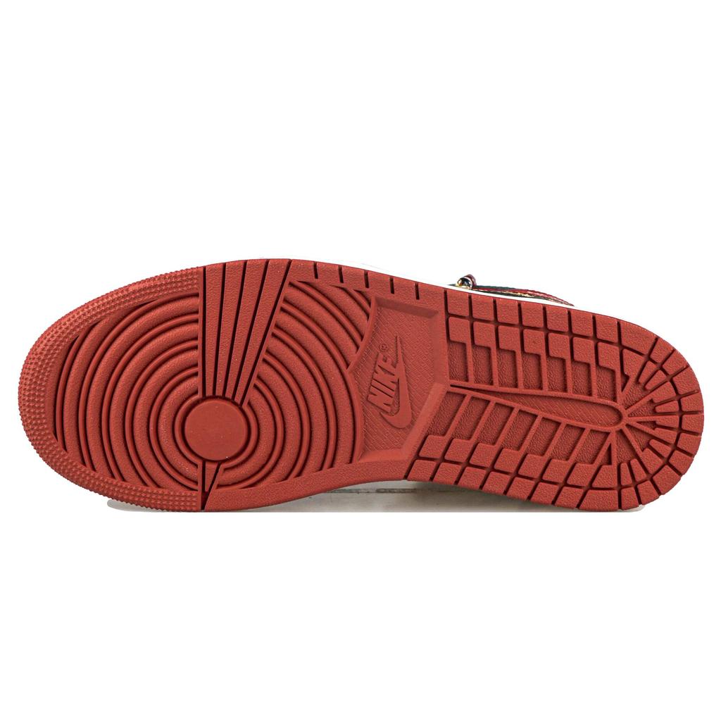 Jordan Air Jordan 1 RISK CNY Jahr des Pferdes, Geist des Drachenpferdes Mittelhohe Vintage Basketballschuhe Unisex DQ8426-105(Team27-S-BOX)