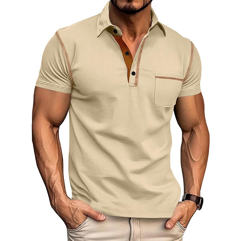 Summer Men Clothes Short Sleeve Lapel Golf Polo Shirt Men Businesss Casual Fashion Tops Polo Shirt