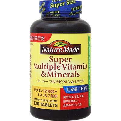 Nature Made Super Multi-Vitamin & Mineral 120 Tablets Comprehensive Vitamins Vitamins Comprehensive Vitamins
