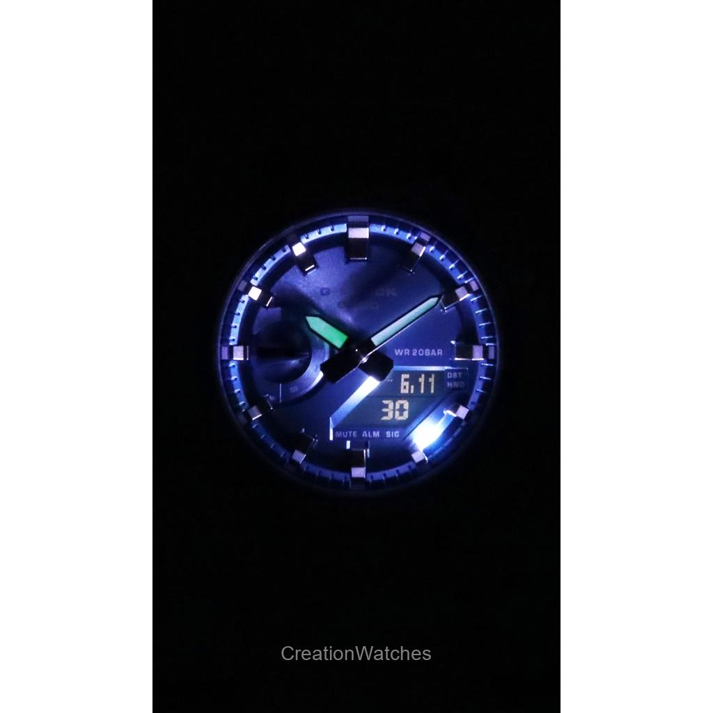 Casio G-Shock Analogově digitální pryskyřičný řemínek Modrý ciferník Quartz GA-2100BM-7A2 200M Unisex hodinky