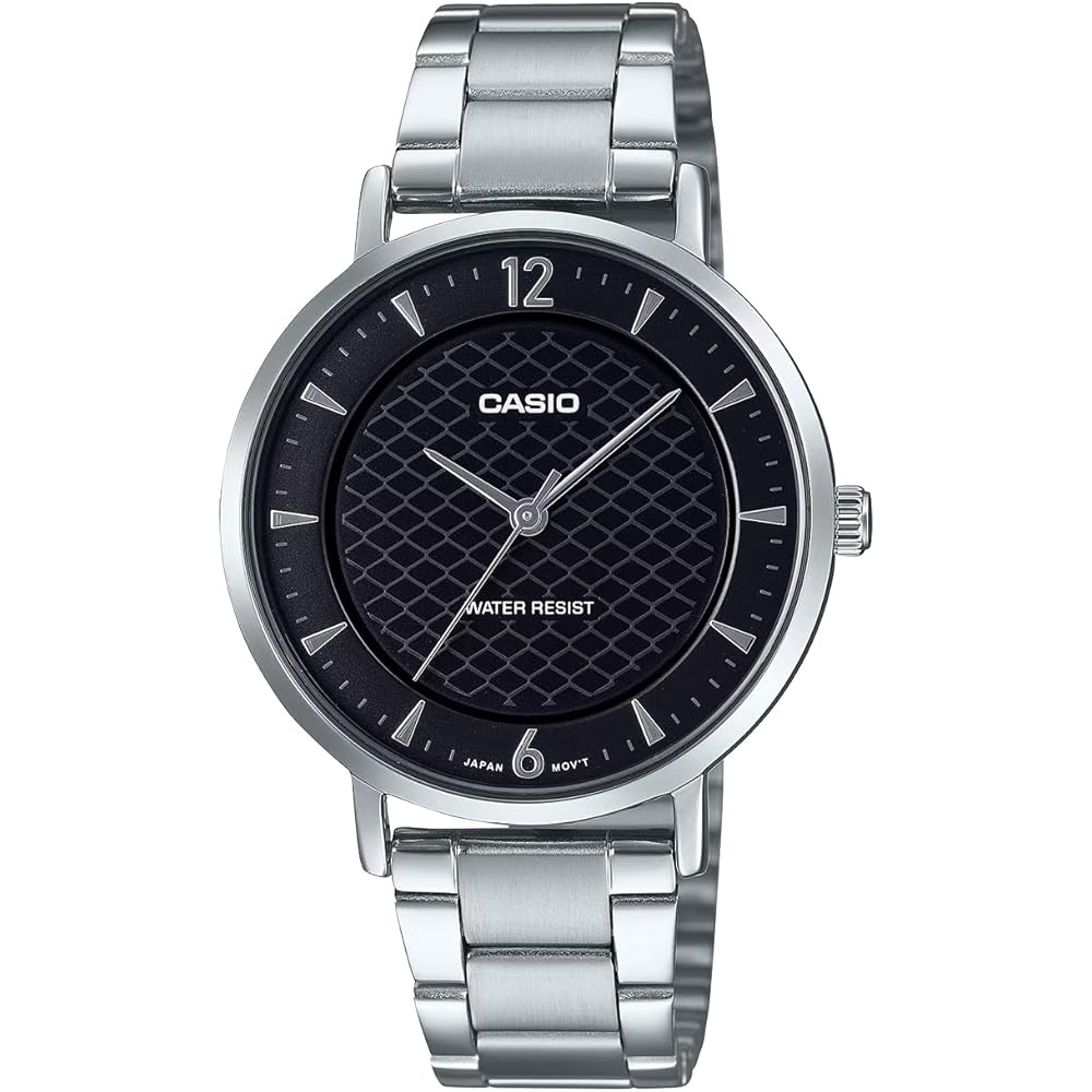 Casio Analog Quartz Women s Watch LTP-VT04D-1A Black Metal Band Imported Model