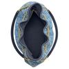 Coach Denim Quilted Drawstring Shoulder Bag with Chain Strap for Daily Use
