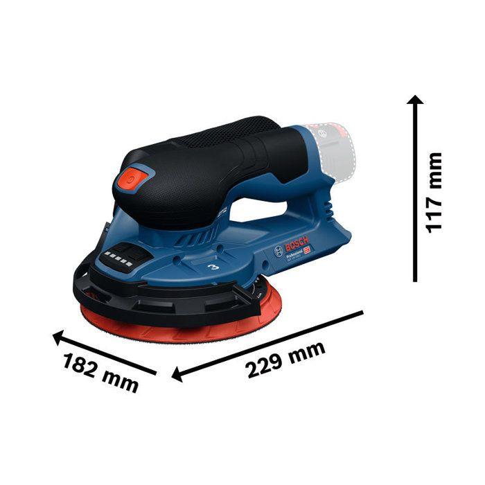 Ponceuse excentrique sans fil BOSCH PROFESSIONAL - GEX 12V-150-3 - 12V - 150 mm - Feuille abrasive G120 + bague + sac +plateau