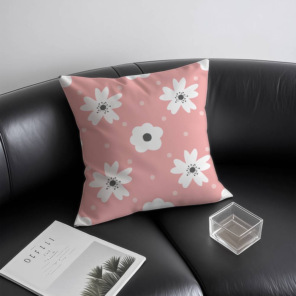 Spring and Summer Floral Pillow Case Anti-dustmite Invisible Zipper Sofa Bed