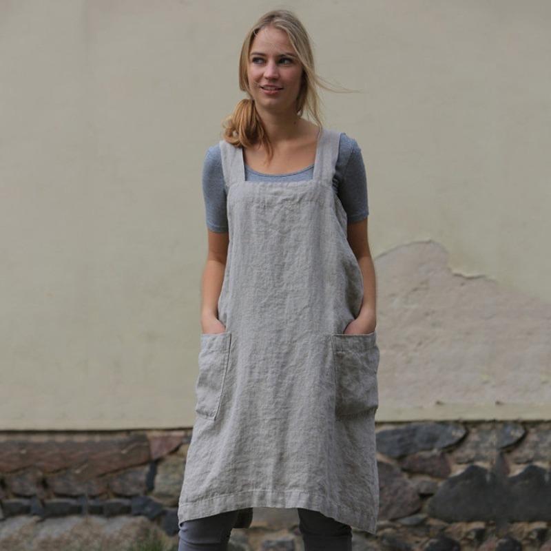 QICED Vestidos Casuais Sem Mangas Estampados de Cor Sólida para Verão e Primavera