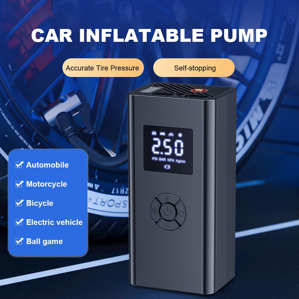 Portable Air Compressor with LED Light Wireless Tire Inflator 150PSI Digital Air Pump for Car Motorcycle Bicycle Tires Balls
