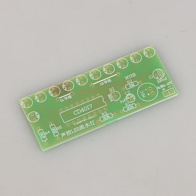 LED světlo na vodu aktivované hlasem Sada CD4017 Modul pro ovládání lucerny DIY Elektronická sada Modul pro výuku fyziky