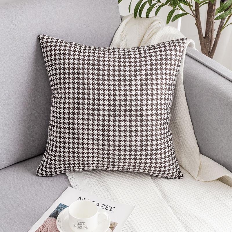 Nordisk Lett Luksus Houndstooth Putetrekk for Seng, Kontor, Bil eller Sofa