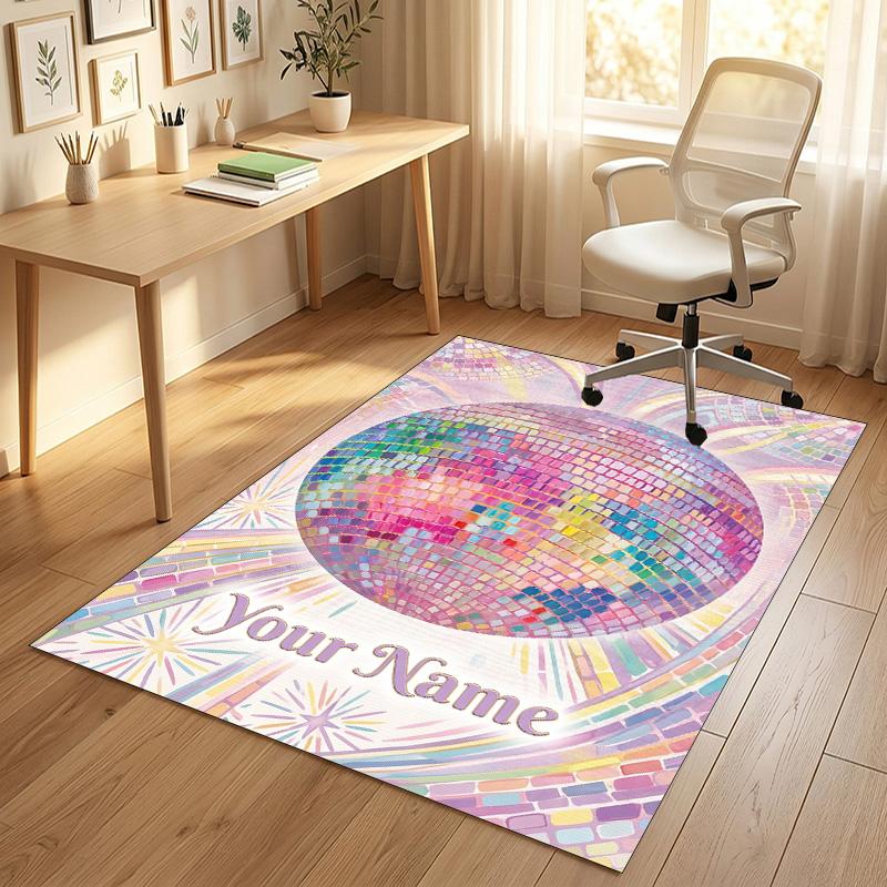 Dinosaur Alphabet Theme Soft Crystal Velvet Rug Custom Name & Text Print Non Slip Floor Rug for Bedroom Living Room