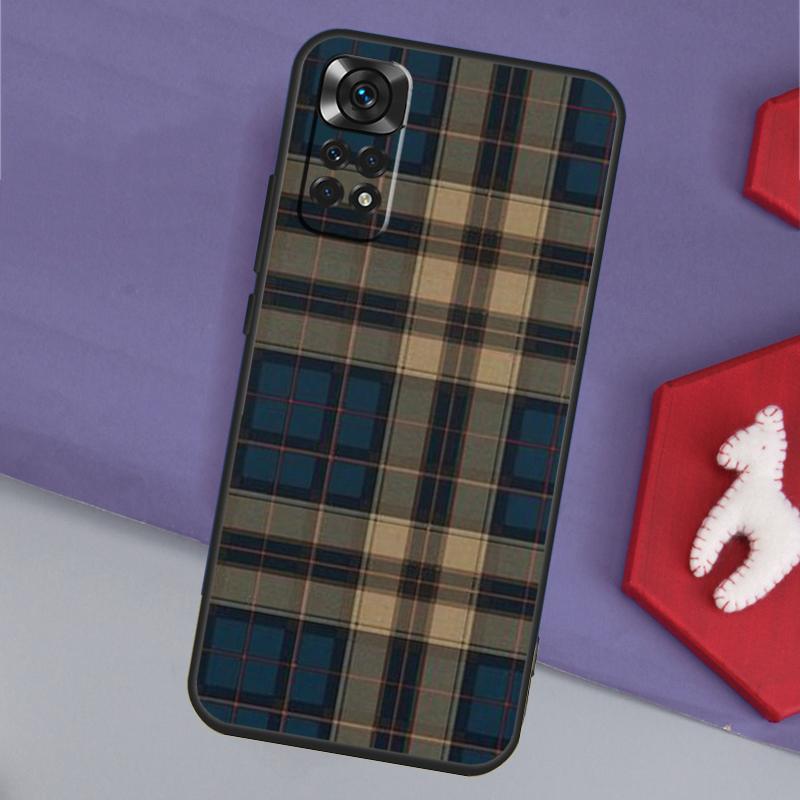 Scottish Plaid Warm Plaid Funda For Xiaomi Redmi Note 13 14 Pro 12 11 9 10 9S 10S 11S 12S Redmi 14C 10C 12C 13C Case