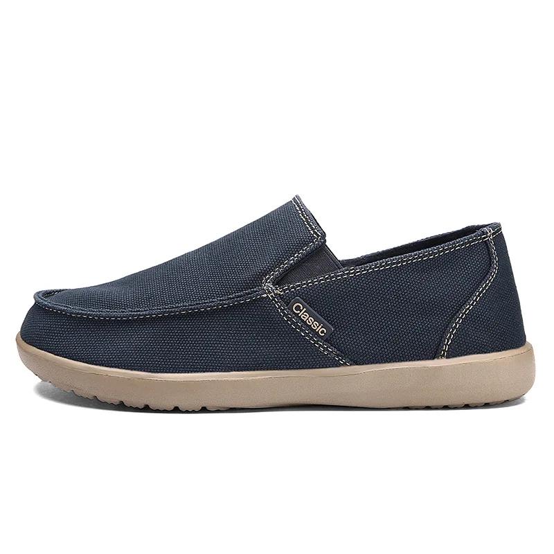 Men's Canvas Shoes 2024 Spring New Men Vulcanized Shoes Outdoor Non-Slip Sneakers Fashion Comfortable Driving Shoes Men Loafers