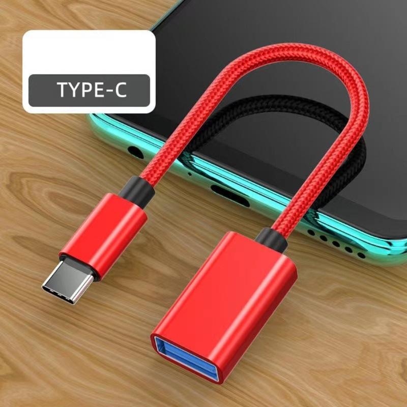 3Pcs/Set Type C To USB 2.0 Female OTG Cable For Phone Tablet Connect U Disk Mouse Keyboards With Braided Design