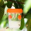 Outdoor Solar Wasp Trap, Hanging Waterproof Hornet Trap Bucket, Reusable Yellow Jacket Trap with LED Light, Wasp Catcher for Garden Patio Backyard
