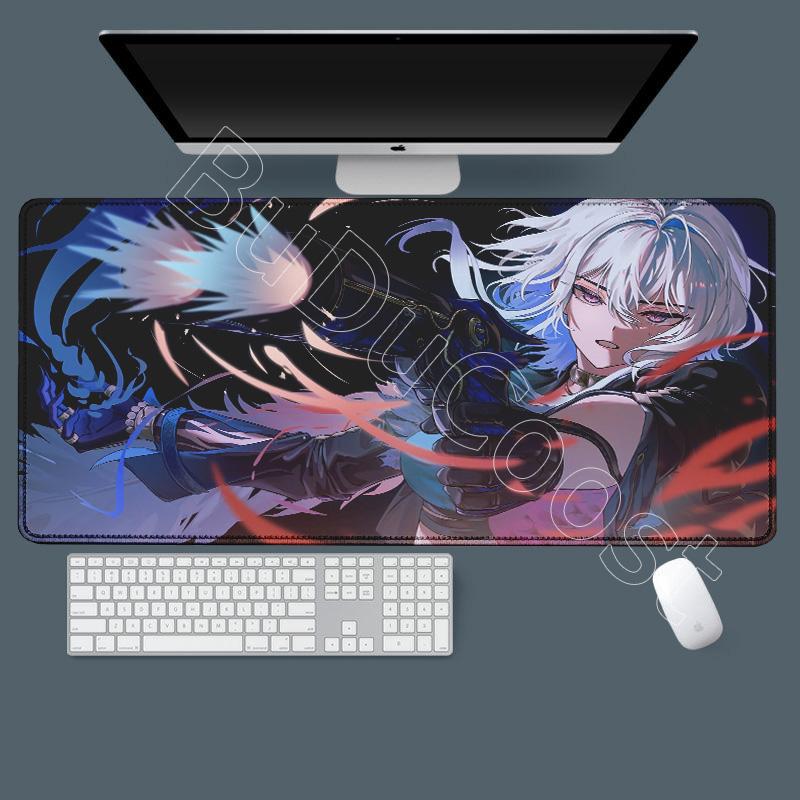 Kawaii Anime Girl Galbrena Desk Mat Non-slip Gamer Mouse Pad 1200x600mm Mousepad Computer Wuthering Waves Laptop PC Keyboard Pad