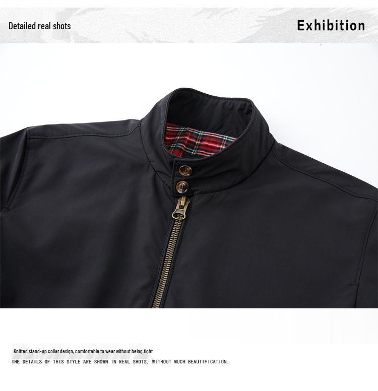 American Workwear Harrington G9 Retro Casual Jacket - Spring/Autumn Fashion Men's Stand-Up Collar Outerwear
