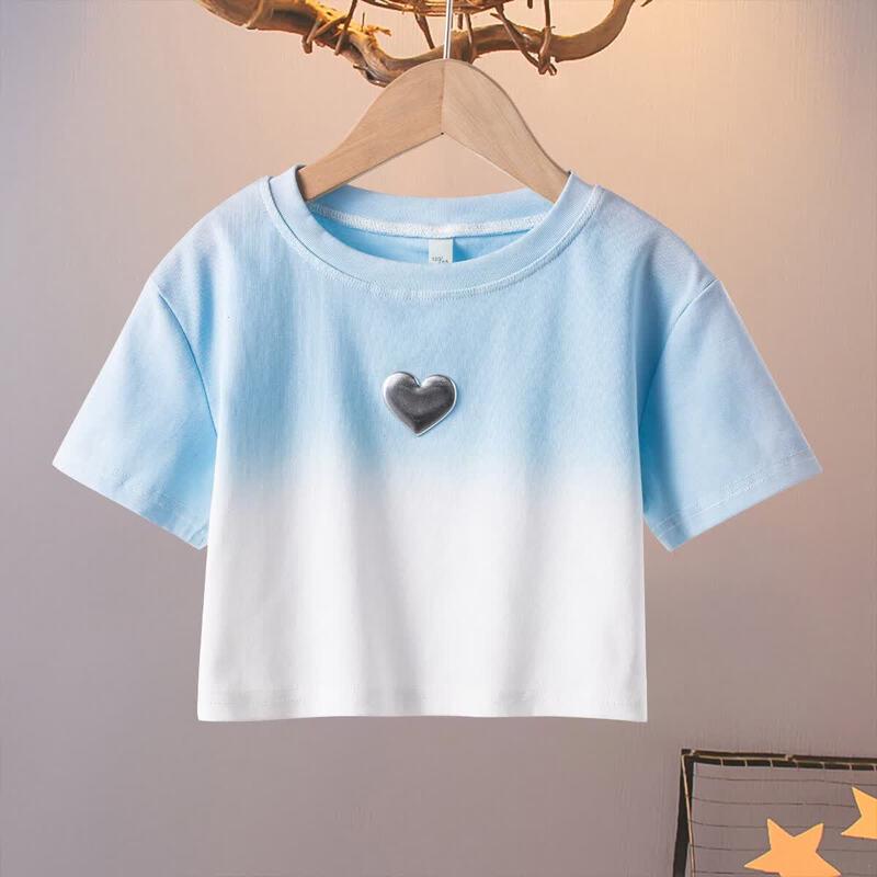 Moonkids Girls Gradient Short Sleeve T-Shirt 130cm