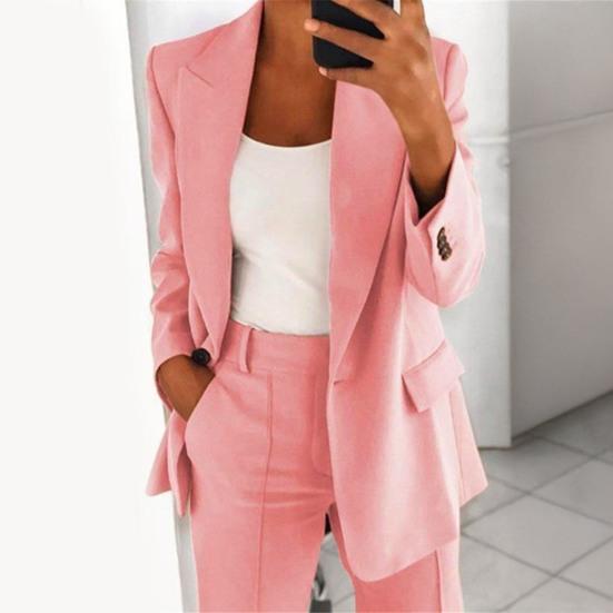 Women's Suit Pants Set Dressy One Pants Business Set Formal Two