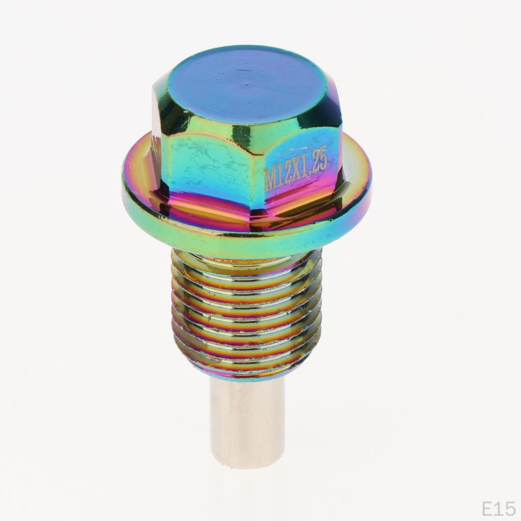 Anodized Engine Oil Pan Drain Sump Filter Adsorb Plug Bolt with Washer