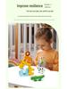 Solid Wood Animal Balance & Pattern Recognition Stacking Game for Kids