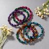 Festliche Geschenke Buntes Ovales Glasperlen-Armband-Set Lebendiger Modeschmuck Für Frauen Tägliches Tragen Einfaches Vielseitiges Accessoire