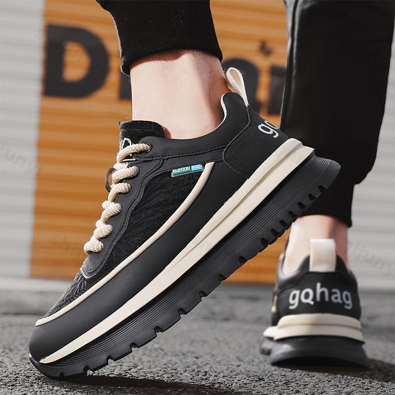 2026 Autumn New Color Block Low Top Thick Soled Casual Sports Shoes for Men Fashi Trend Versatile Comfortable Chunky sneakers