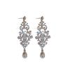 Exquisite Silver Needle Diamond Embedded Waterdrop Earrings Women's Fashionable Elegant Luxury Sensation Ear Jewelry