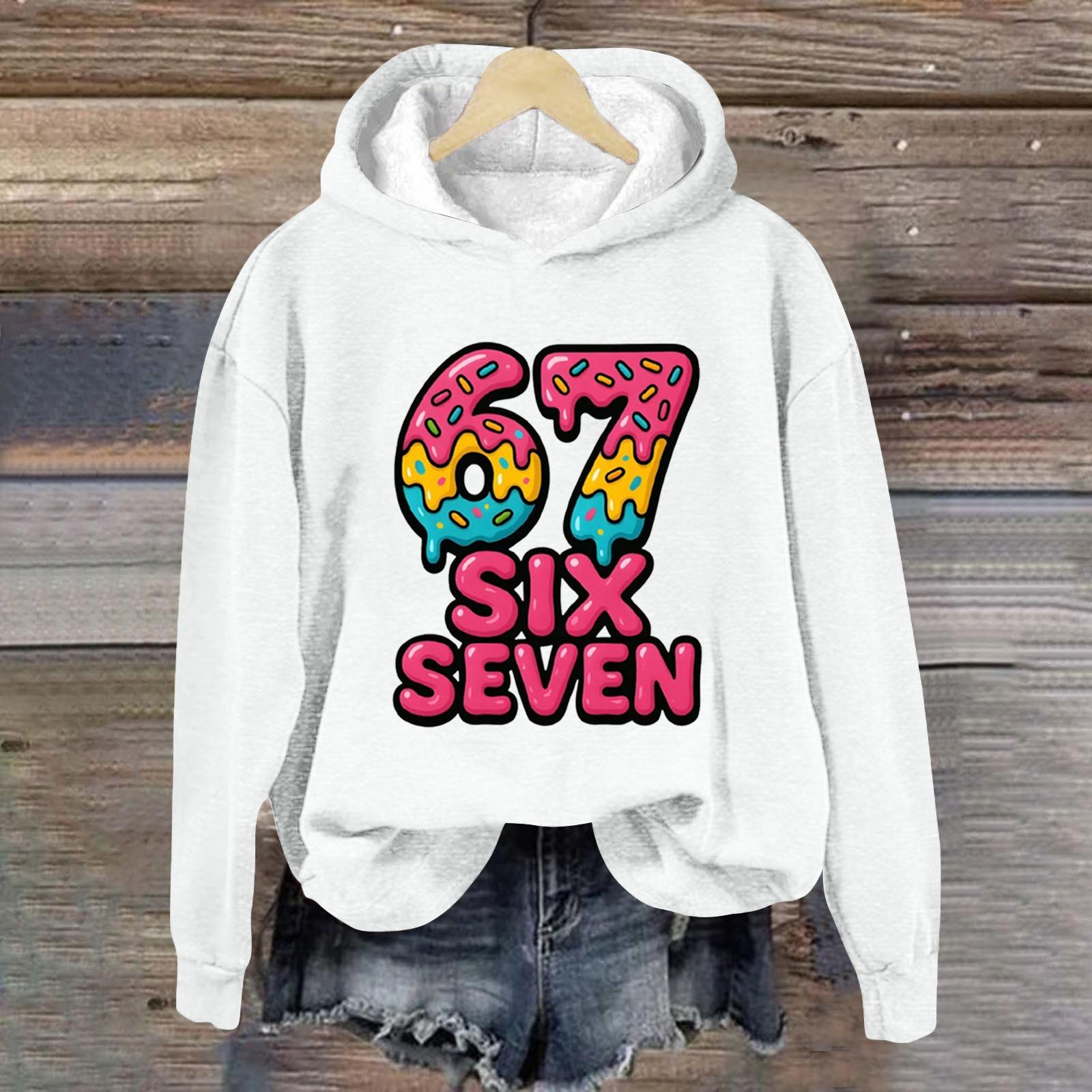 

Women s Fashionable Casual Long-Sleeved Printed Hooded Sweatshirt XL белый