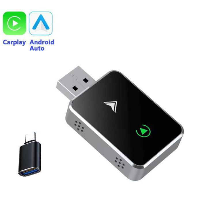 Металлический беспроводной адаптер CarPlay и Android Auto: Проводной в беспроводной конвертер для автомобильной связи