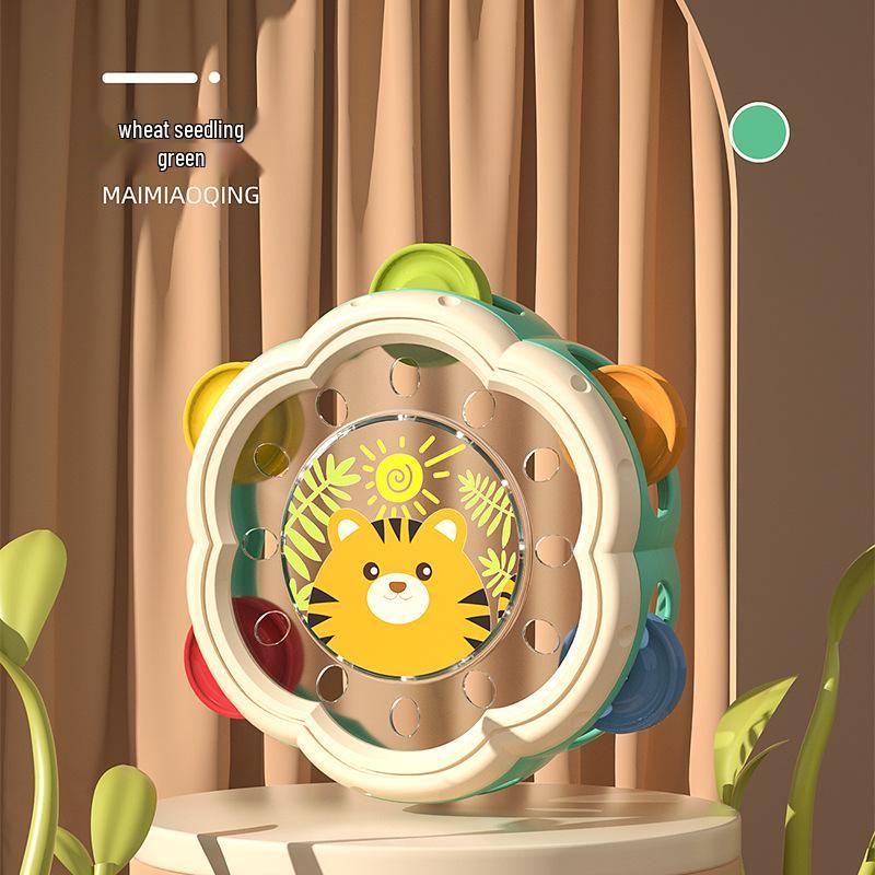 Free Shipping: Children's Educational Hand Drum & Tambourine Soothing Rattle Toy