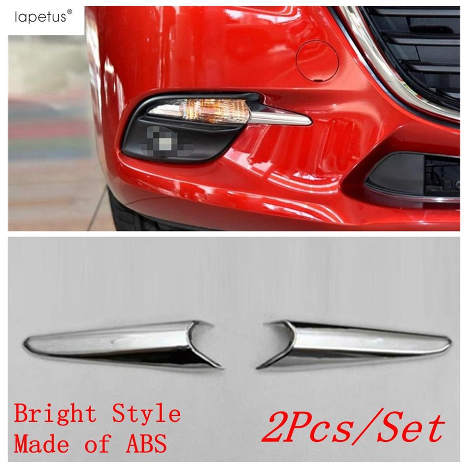 Front Bumper Fog Lights Lamps Eyebrow Strip Decoration Cover Trim For Mazda 3 Hatchback Sedan 2017 2018 Accessories Exterior Kit