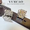 24K Luojia Classic Hollow Ear Buckle Micro-Diamond Earrings - Exquisite Niche Design, High-End Sweet and Cool Style.