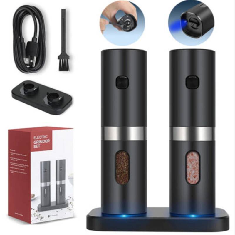Gravity Sensor Electric Pepper Grinder With Stainless Steel Material For Home Kitchen Fresh Spices