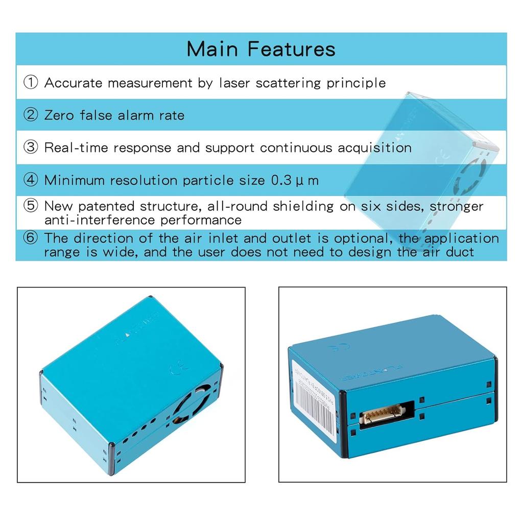 PMS5003 Digital Particle Concentration Laser Sensor/High Precision Laser Sensor to Detect Air Quality Suitable for Smart Home