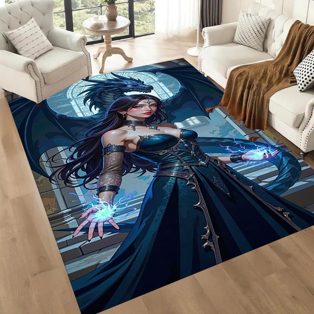 Gothic Style Area Rug Design for Living Rooms Playrooms Kitchen Foyer Antislip Carpet Office home decor Perfect Gift for Friends & Family