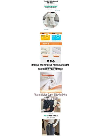 2025 New Fleece-Lined Thick Wide-Leg Straight Pants - Plus Size, Slimming, Casual Sportswear for Autumn/Winter