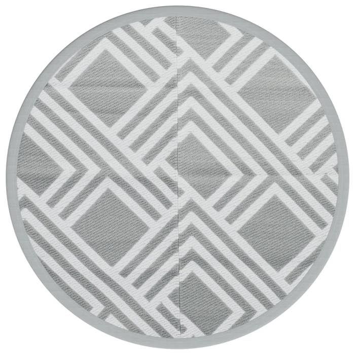 VidaXL Outdoor Rug Grey Ø160 Cm PP, Garden Rug, Floor Mat, Floor Carpet, Rug, Patio Rug, Carpet 368569