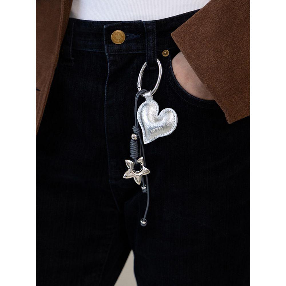 TATIANA Metallic Starlet Heart Keyring KE8263