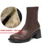 Krazing Pot Microfiber Winter Round Toe Modern Platform Size 33 Boots Size 43 Office Lady Women Fashion Ankle Boots