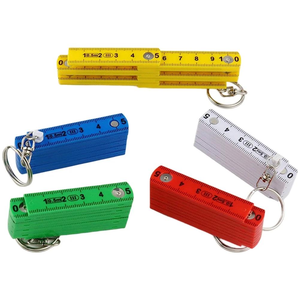 Compact Ruler Portable Measuring Tool Multiple Color Choices Versatile Measuring Tool For Home Improvement Carpenter Yellow