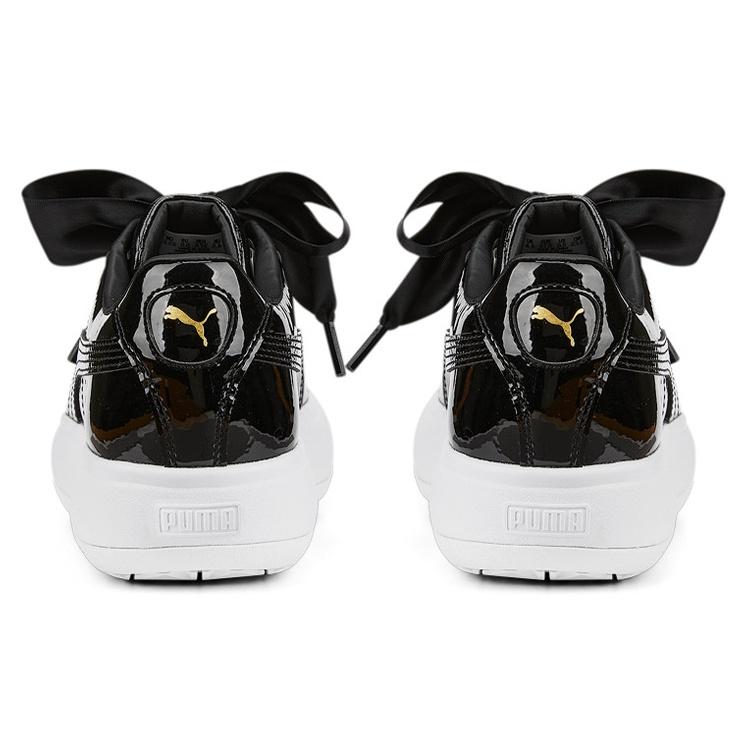 (WMNS) PUMA Suede Mayu Heart Patent 'Black White' Women's 385967-02