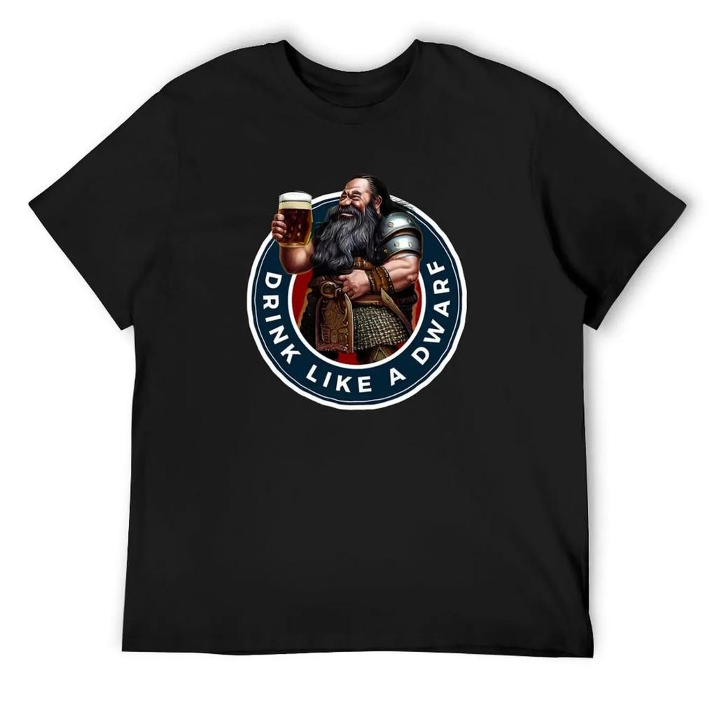 Drink Like a Dwarf - Dark T-Shirt vintage clothes hippie clothes designer shirts summer top Men's t-shirts