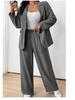 European & American Fashion Slim Fit Lapel Cardigan Suit & Pants Set for Women