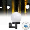 Modern Outdoor Led Wall Light Glass Stainless Steel Globe Design Ip44 Certified
