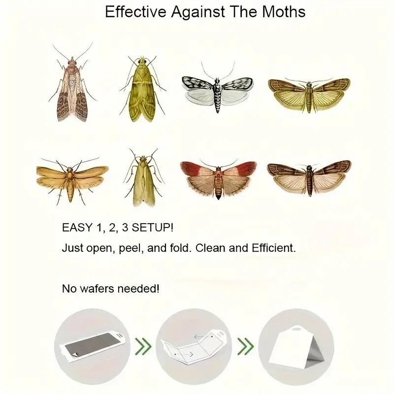 2/5/10Pcs Moths Traps Pantry Clothes Kitchen Food Home Garden Pest Control Moth Traps Pheromone Moths Sticker Moths Trap