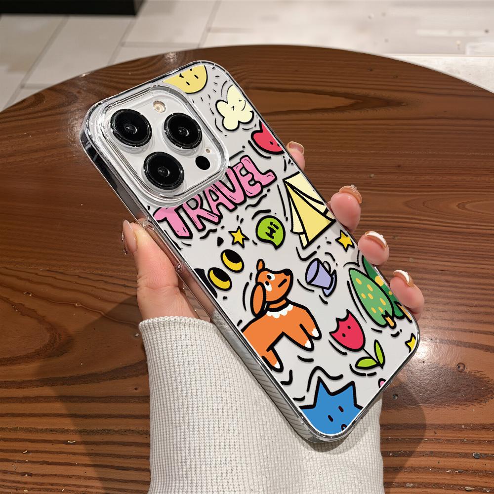 Acrylic Phone Case for iPhone 11 12 13 14 Pro 12 14 16 Pro Max for Samsung A16 A36 A56 S24 FE High-quality Painted Anti-fall Mobile Phone Case
