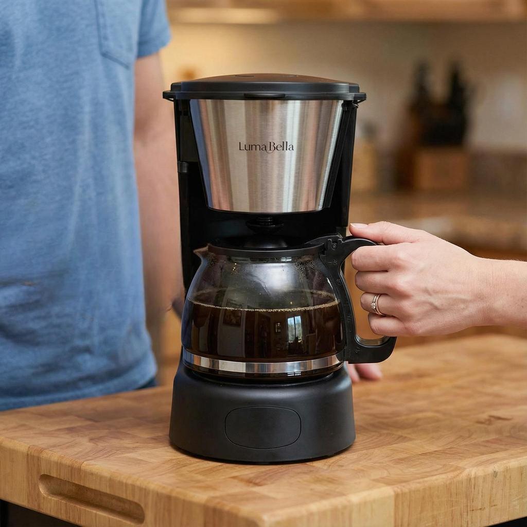 Halbautomatische Europäische Filterkaffeemaschine für 6 Tassen, 750 ml Teekanne